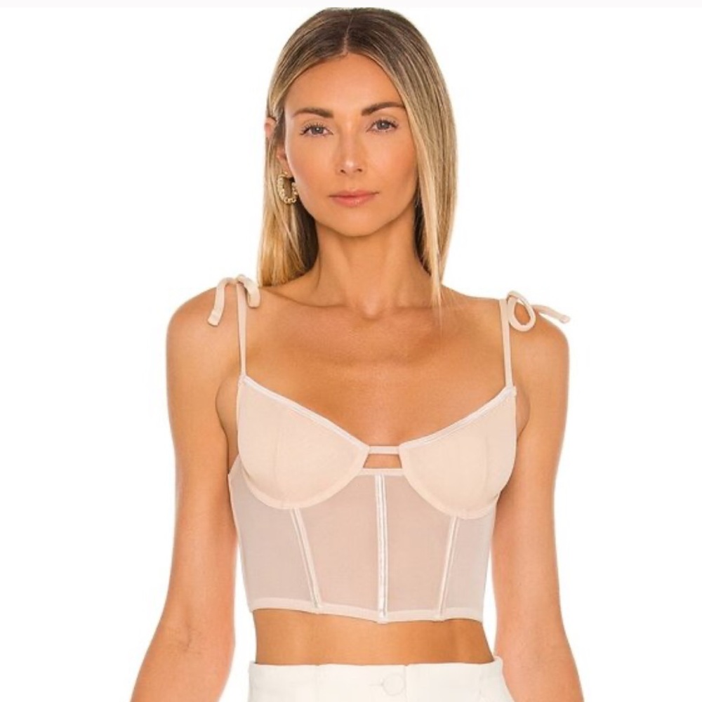 KAT THE LABEL FEMME BUSTIER ALMOND XS